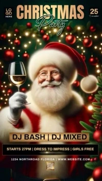 SANTA CHEERS PARTY Reel do Instagram template