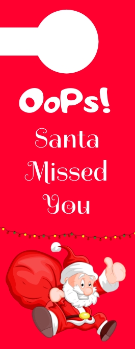 Copy of Santa Christmas Door Hanger | PosterMyWall