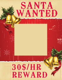 Santa Claus wanted flyer template