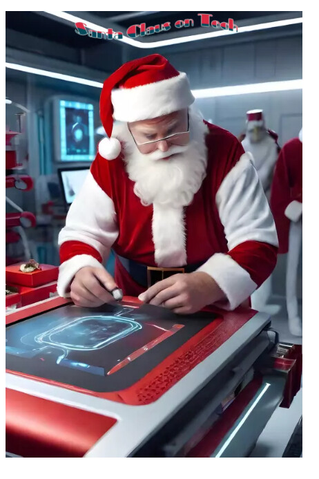 Santa Claus on Tech flyer template. | PosterMyWall