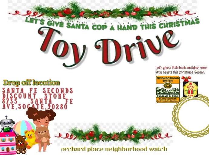 Santa cop Christmas toy drive Template | PosterMyWall