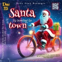 Santa is coming to Town, Christmas Instagram Post template