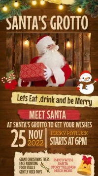 Santa is in town Instagram story Digital Display (9:16) template