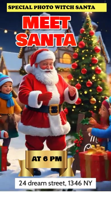 Copy of Meet Santa video Instagram Story | PosterMyWall