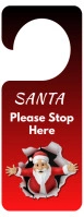 Santa Please Stop Here Door Hanger template