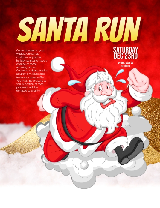 Santa Run Layout Copy of Santa Run Event Flyer Template | PosterMyWall