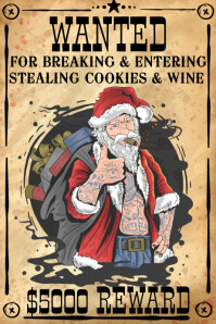 Santa Wanted Poster template