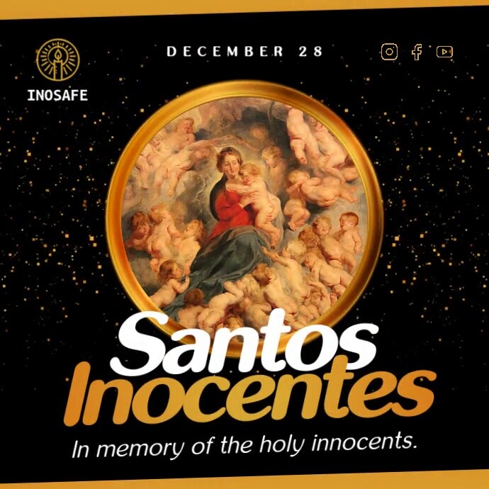 Santos Inocentes Instagram Post Video 方形(1:1) template