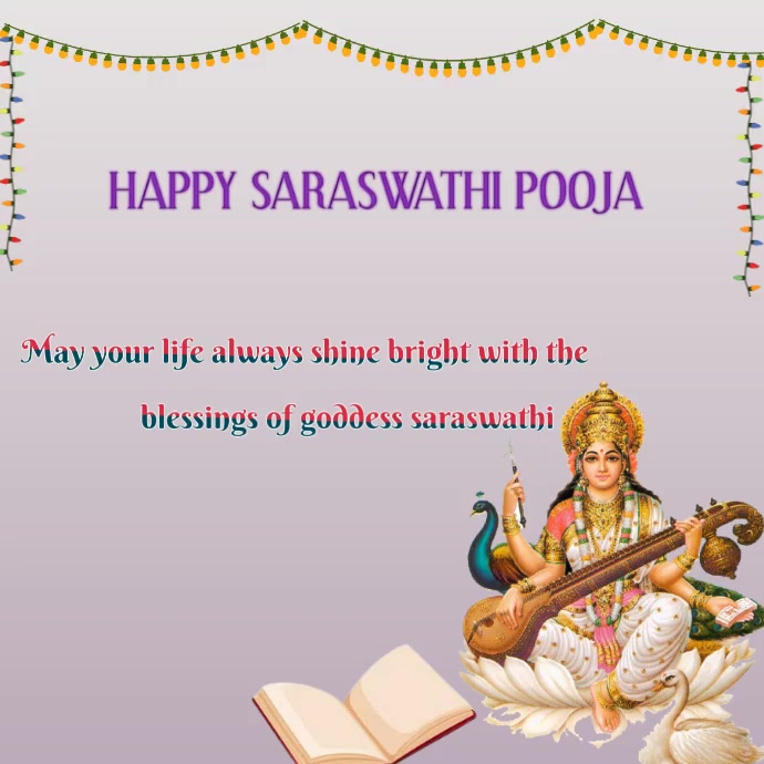 Saraswathi Pooja Instagram Plasing template