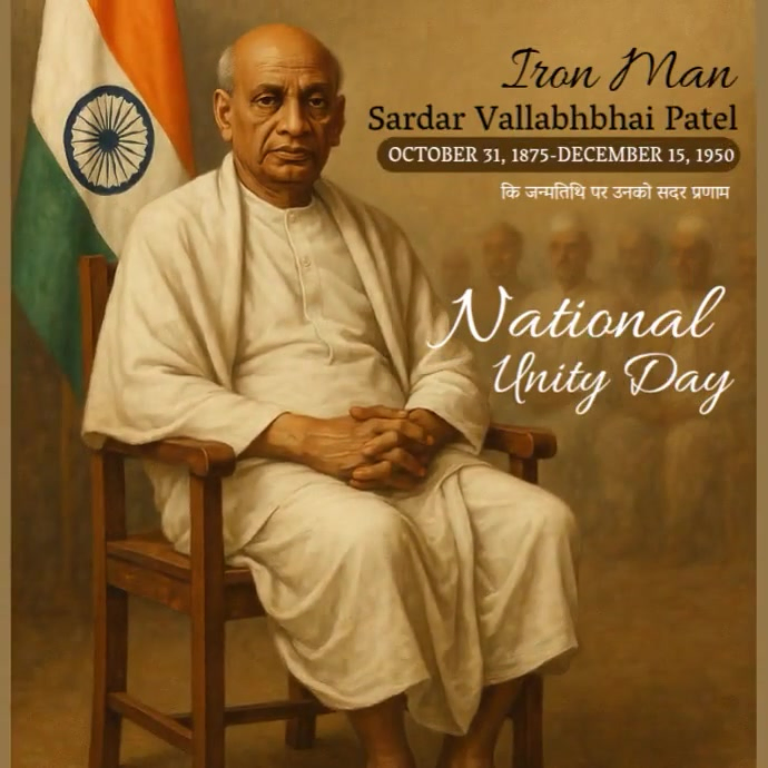 Sardar Vallabhbhai Patel National Unity Day Instagram Post Template ...