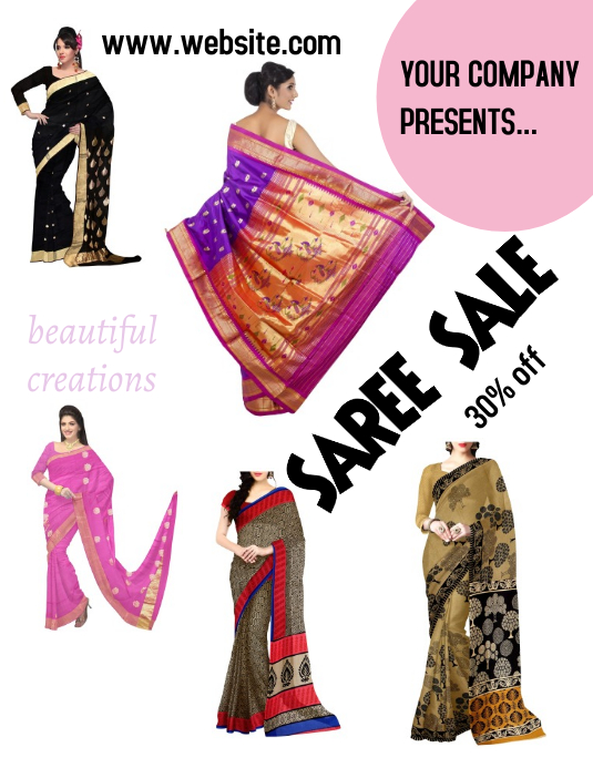Saree Template PosterMyWall Saree Template PosterMyWall