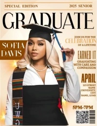 Sash, Cap, and Confidence – Sofia Davis 2025 Volantino (US Letter) template