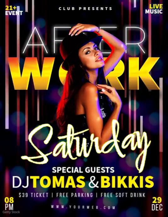 Saturday After Work Video Template | PosterMyWall