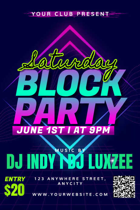 Copy of Saturday Block Party | PosterMyWall