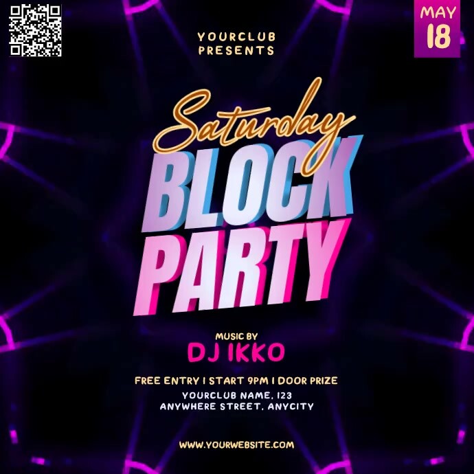 Copy of Saturday Block Party | PosterMyWall