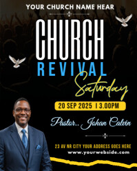 Saturday church revival Instagram Portrait template