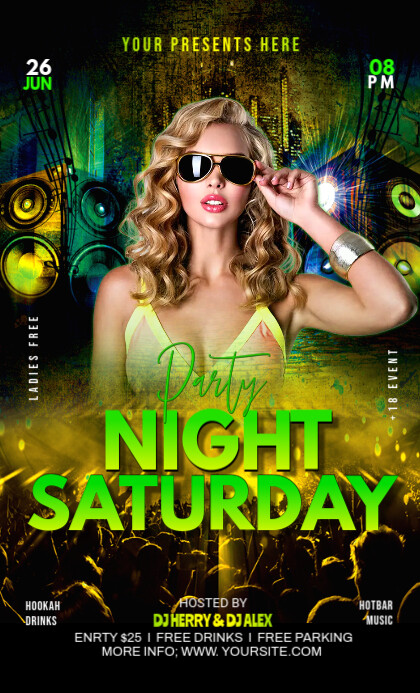 SATURDAY CLUB PARTY 美国正规 template