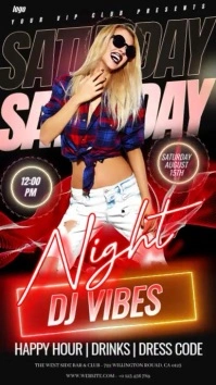 saturday club party event ad video Instagram Story template