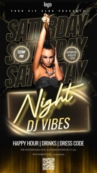 saturday club party event ad video Instagram Story template