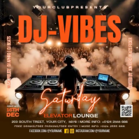 SATURDAY DJ PARTY EVENT fridays DESIGN ad template Publicação no Instagram