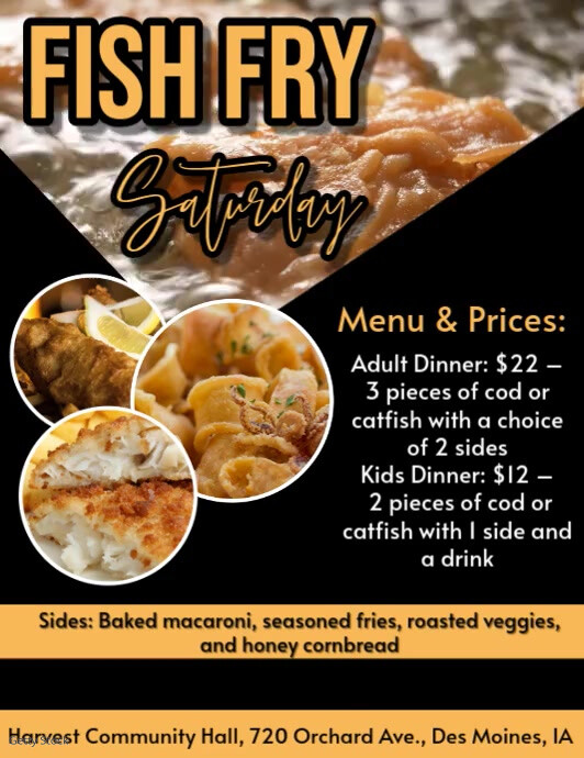 Saturday Fish Saturday Fish Fry Template | PosterMyWall