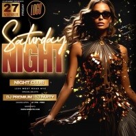 Saturday Glamor Glam Glamour Party Event ad Template Kwadrat (1:1)