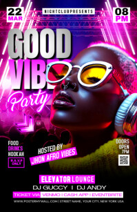 Saturday Good Vibes Party Tabloid template