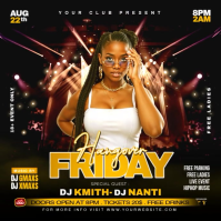 Saturday Hangover Ladies Night party Instagram Post template