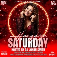 SATURDAY HANGOVER PARTY Instagram Post template