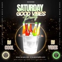 Saturday ice bucket party night ad Instagram Post template