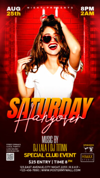 Saturday Night Club Party Instagram Story template