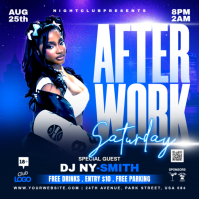 Пурпурный After Work Party Instagram 帖子 Template