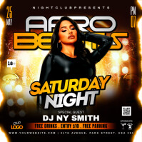 Saturday Night Club Party Instagram Plasing template
