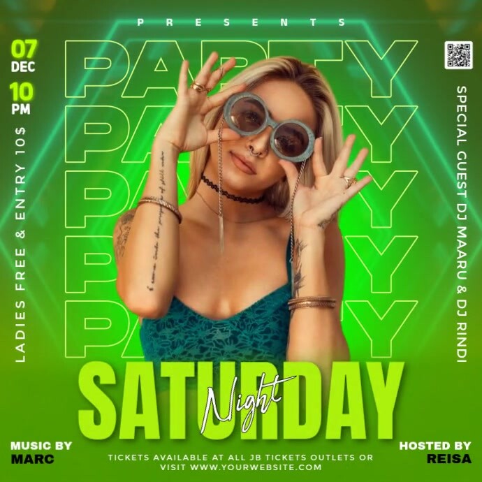 SATURDAY NIGHT Template | PosterMyWall