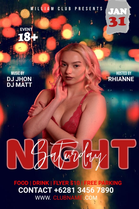 Saturday Night Poster template