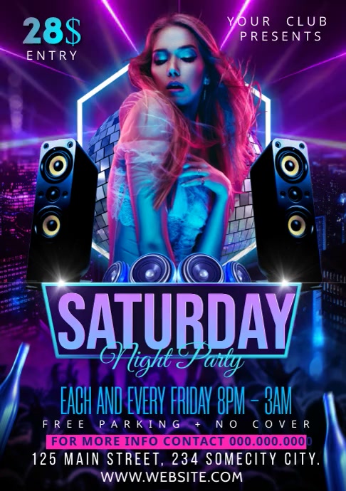 SATURDAY NIGHT PARTY (1) A2 template