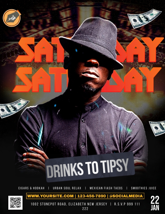 Saturday Night Party Templat | PosterMyWall