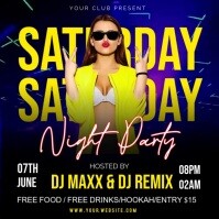 Saturday night party Instagram na Post template