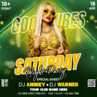 Saturday Night Party Quadrat (1:1) template