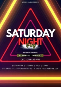 Saturday Night Party A4 template
