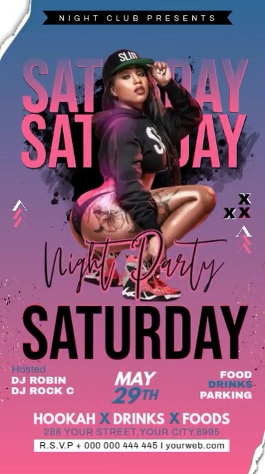 SATURDAY NIGHT PARTY Instagram Story template