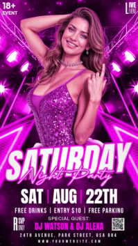 Lilla Night Party Instagram 快拍 Template