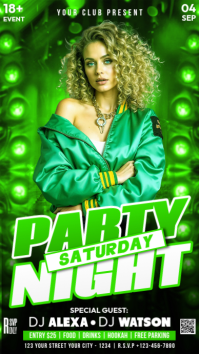 Vert Party Night Event Instagram Story Template