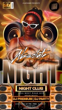 Saturday Night Party Event Ad Template Historia de Instagram