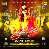 Saturday Night Party Event Template Instagram na Post