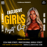 saturday night party flyer, Instagram Post template