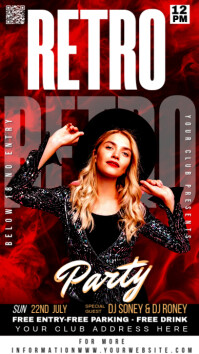 saturday night party flyer, Instagram Story template