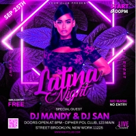 Saturday Night Party flyer Publicación de Instagram template