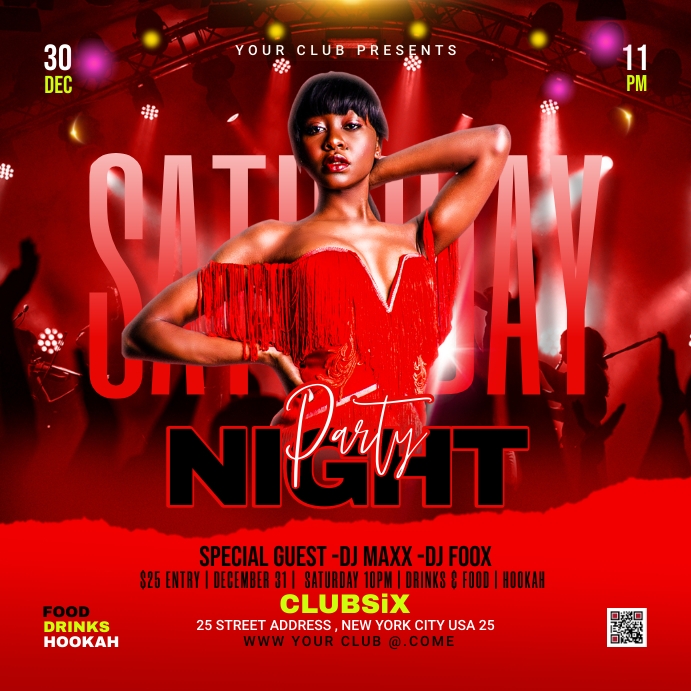 Saturday Night Party Flyer Template Postermywall Saturday Night Party Flyer Template Postermywall