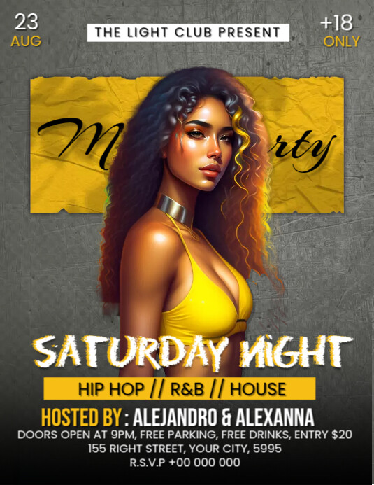 Saturday Night Party Flyers Template | PosterMyWall